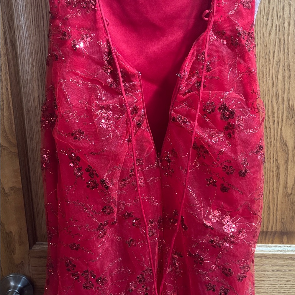 SOLD Amarra Red Prom Dress - Picture 11 of 13